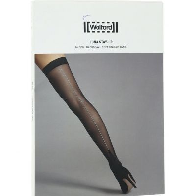 Wolford Luna Stay-Up Black 20 DEN Stockings L24127 Size S